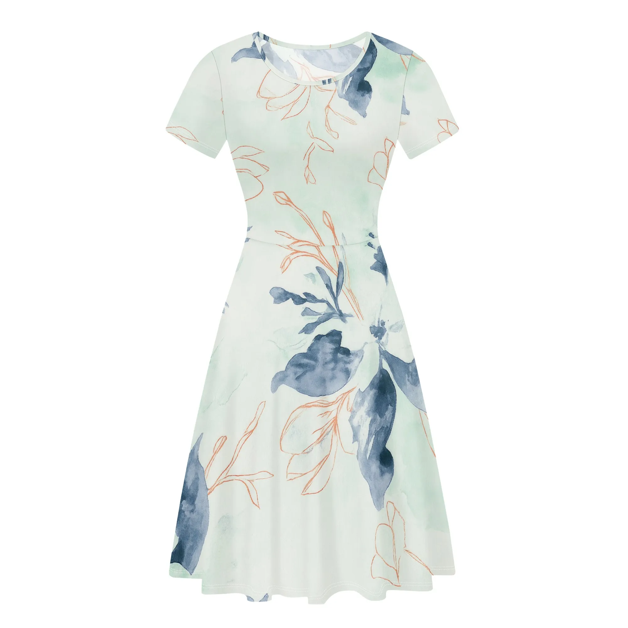 Women Summer Dresses Sleeveless Casual Loose Swing Down Midi Dress