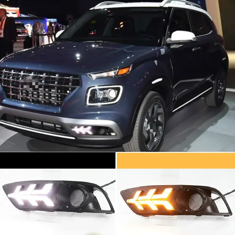 LED DRL Daytime Running Light For Hyundai Venue 2019 2020 Car-styling