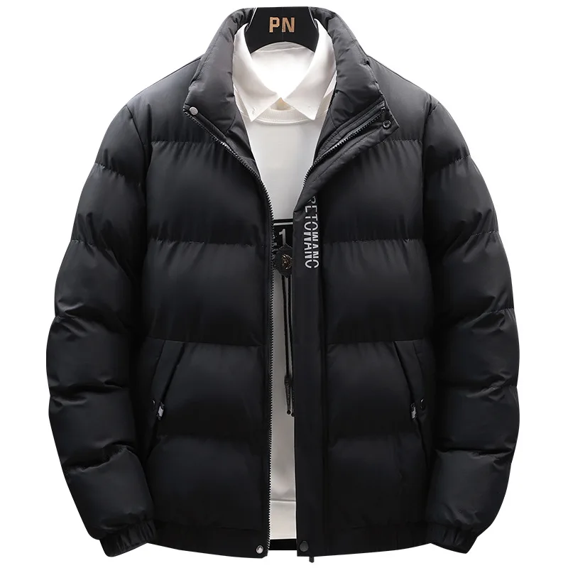 Chaqueta de invierno para hombre, abrigos acolchados gruesos, abrigos rompevientos de gran tamaño, chaquetas Cargo de plumón