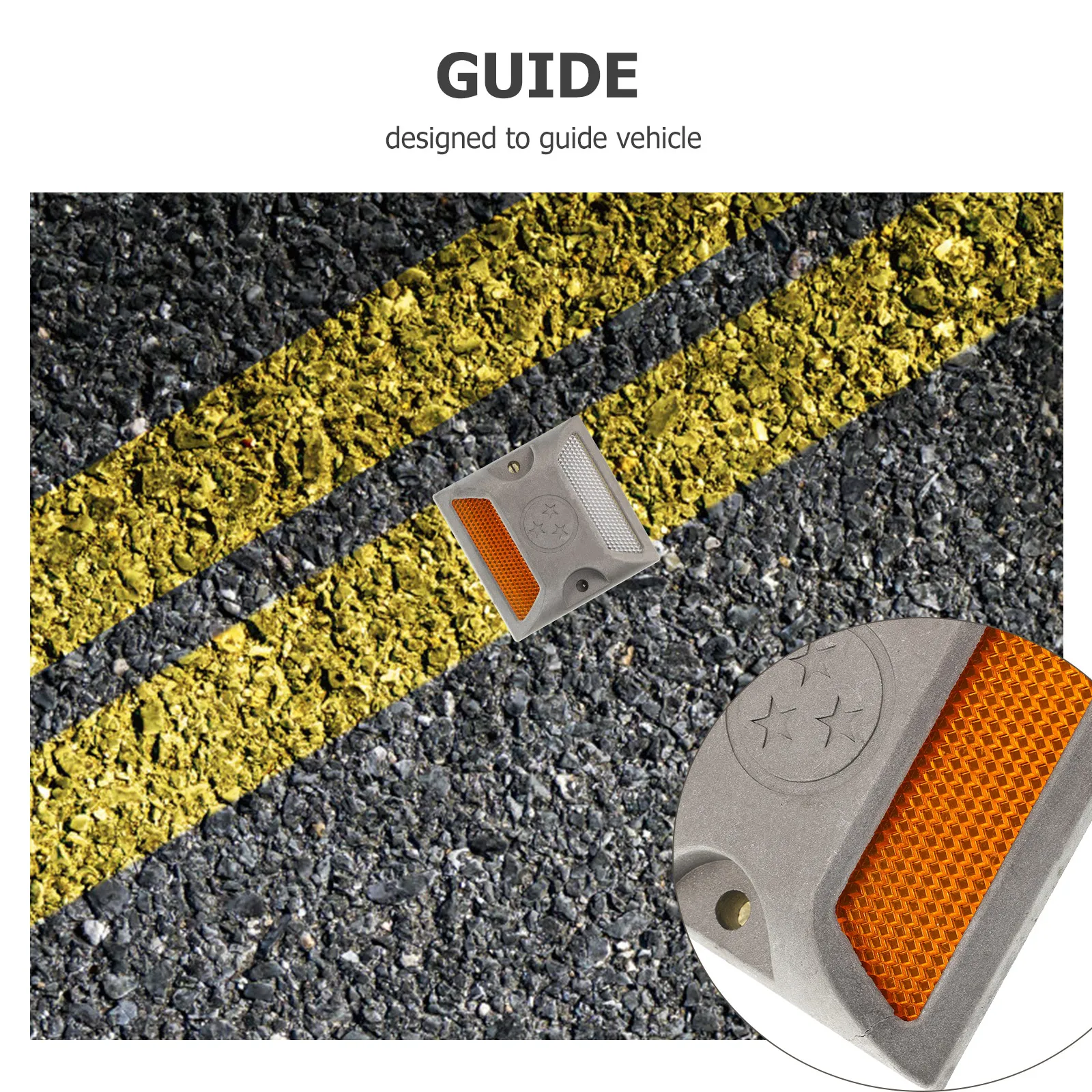 2 قطعة عاكسات الطريق الألومنيوم علامات درب عاكسة تركيب سريع وقوف السيارات علامة الطريق علامات درب ماركر