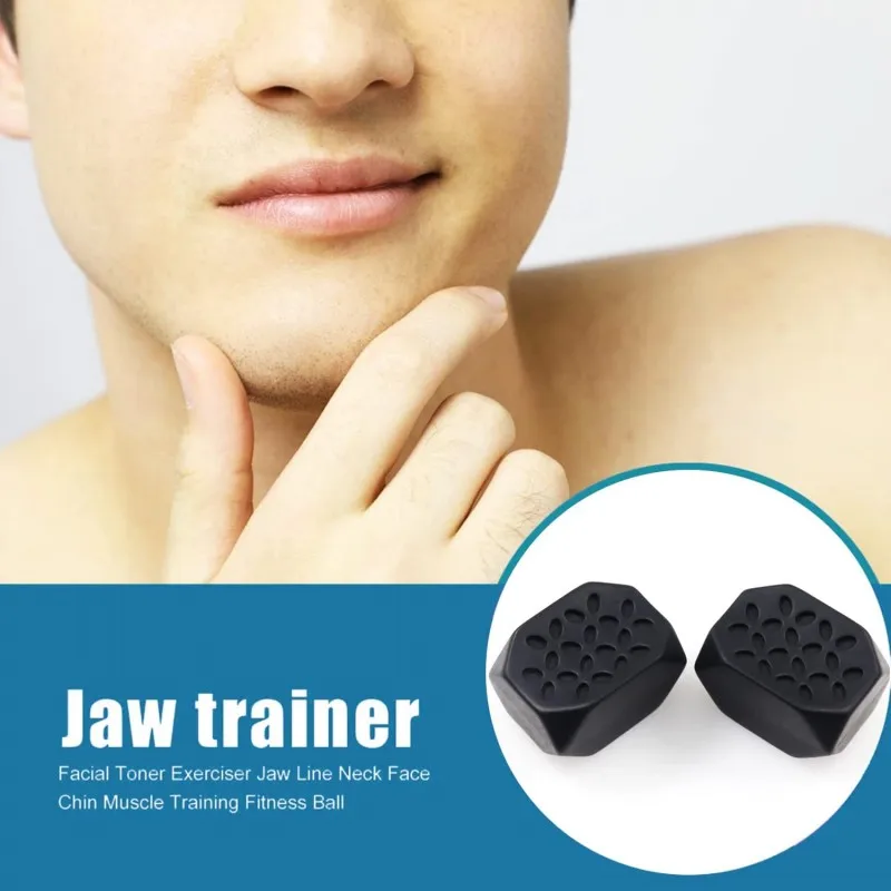 2 sztuk Jawline Exerciser szyi twarzy szczęki Exerciser dla mężczyzn i kobiet przyrząd do modelowania twarzy i podwójny podbródek Remover stracić