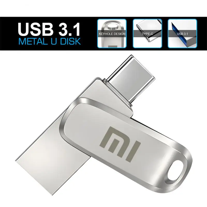 샤오미 2TB USB 플래시 드라이브, 고속 펜 드라이브, 1TB USB 3.0 메모리 스틱, 512GB Cle USB 플래시 펜드라이브, 금속 메모리 USB 디스크