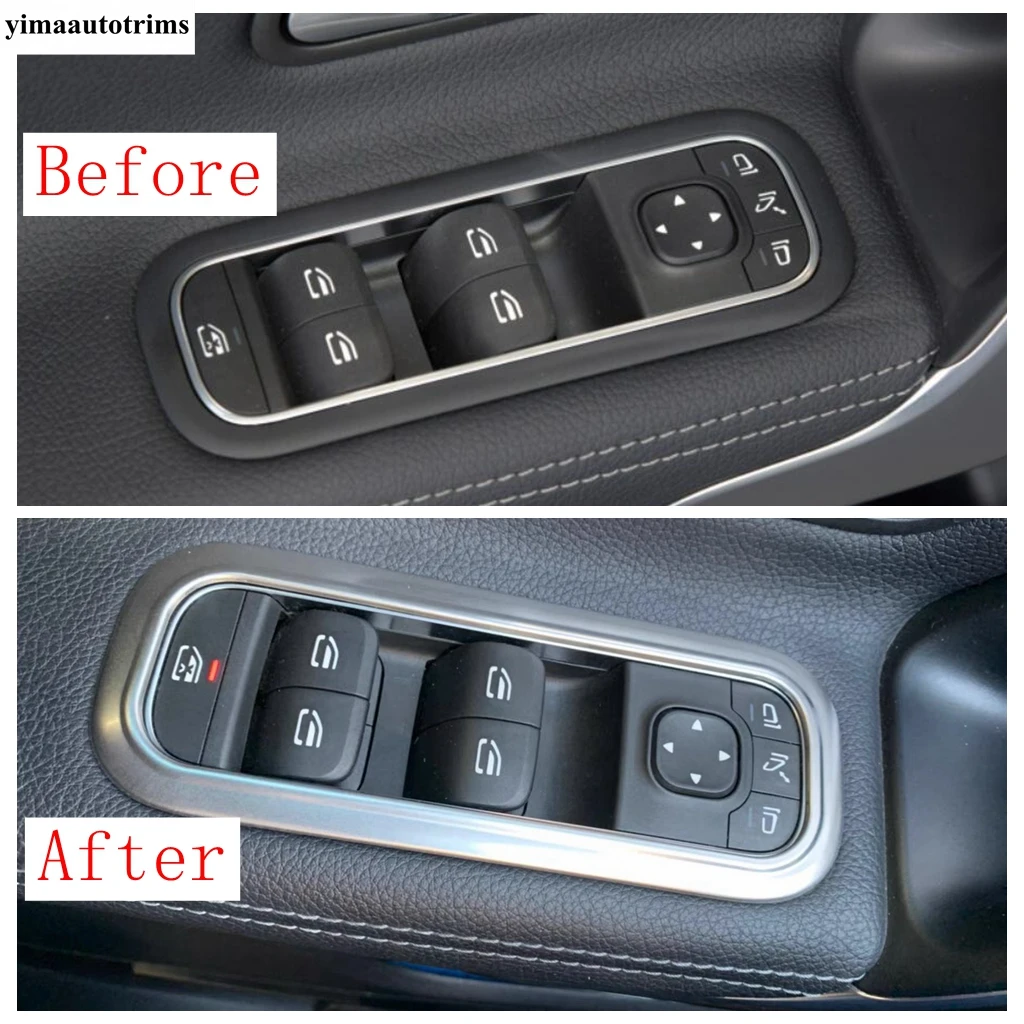 

Car Inner Door Armrest Window Lift Button Control Panel Cover Trim Metal Accessories For Benz A Class W177 A200 A220 2019 - 2024