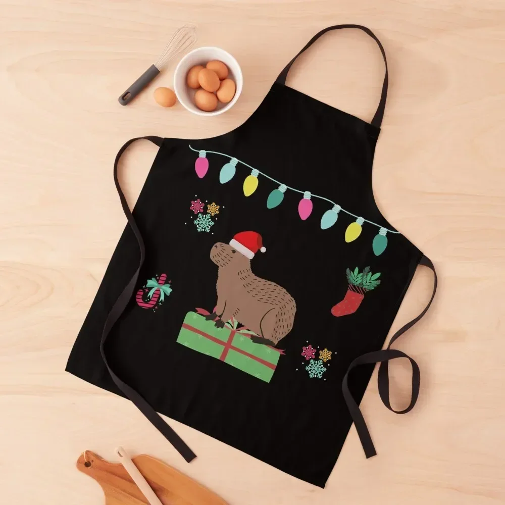

Merry Capybara Christmas Apron christmas nail tech supplies Apron