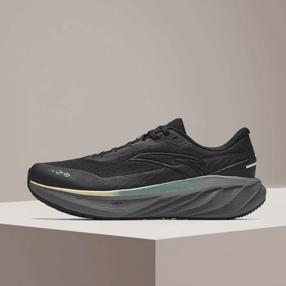 Anta Men's Travel Casual Running Shoes, Comfortable, Stylish, Cushioned, Non-Slip, Low-Top - Black and Yellow 112445504-5