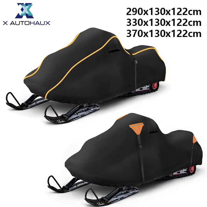 X Autohaux Snowmobile Cover Waterproof Sled Ski Cover 420D Sturdy Oxford Freeze-Resistant for Ski-Doo for Arctic Cat for Yamaha