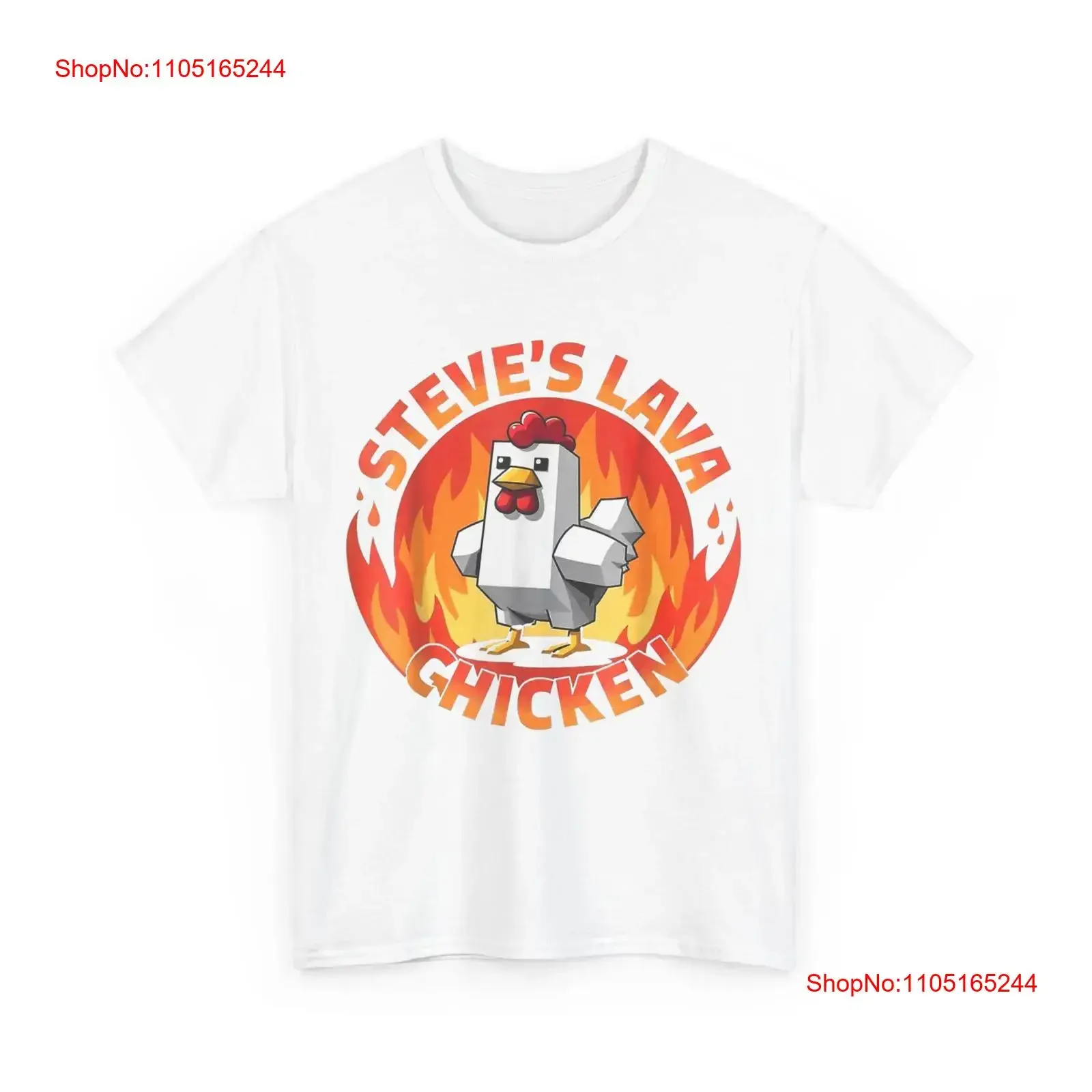 Lava Chicken Miners Meme Steve Pixel Gaming Boys Kids Game T Shirt vintage Washed graphic Versatile Unisex Stylish homme
