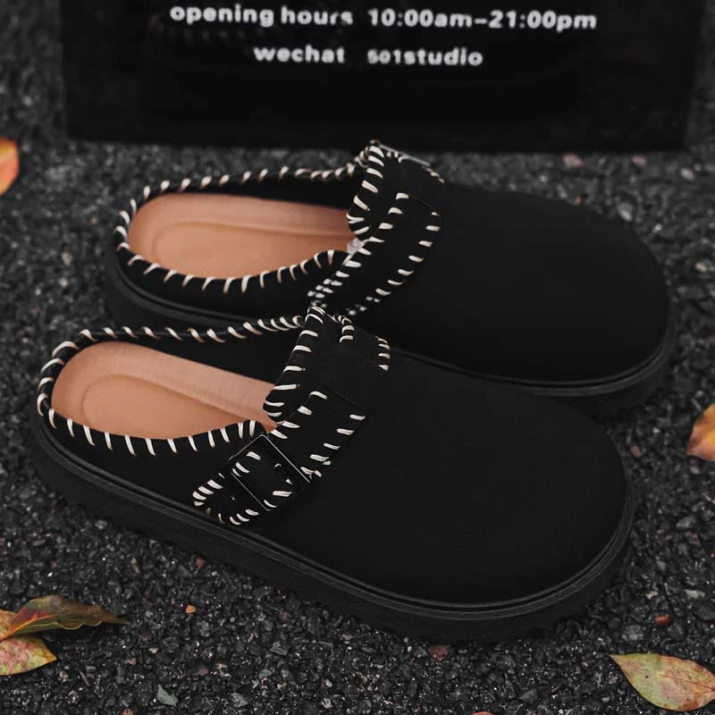 Men's slip on casual shoes summer soft sole outdoor city walking shoes fashion youth breathable lightweight drving semi slippers