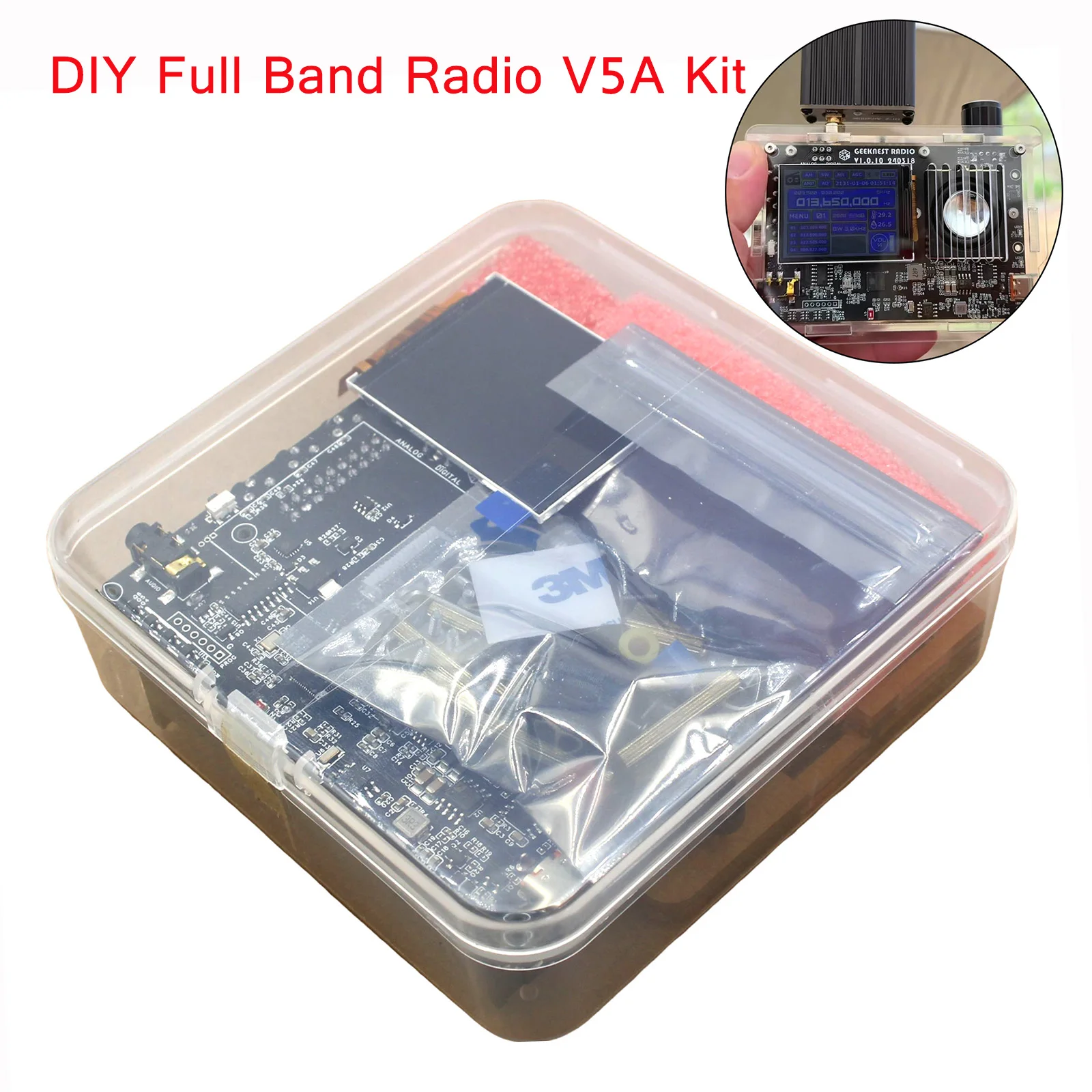 DIY All-Band Radio V5A Kit Digital/Analog Output FM AM MW SW Aviation Band  SSB LSB USB Support UHF Band Reception/Transmission