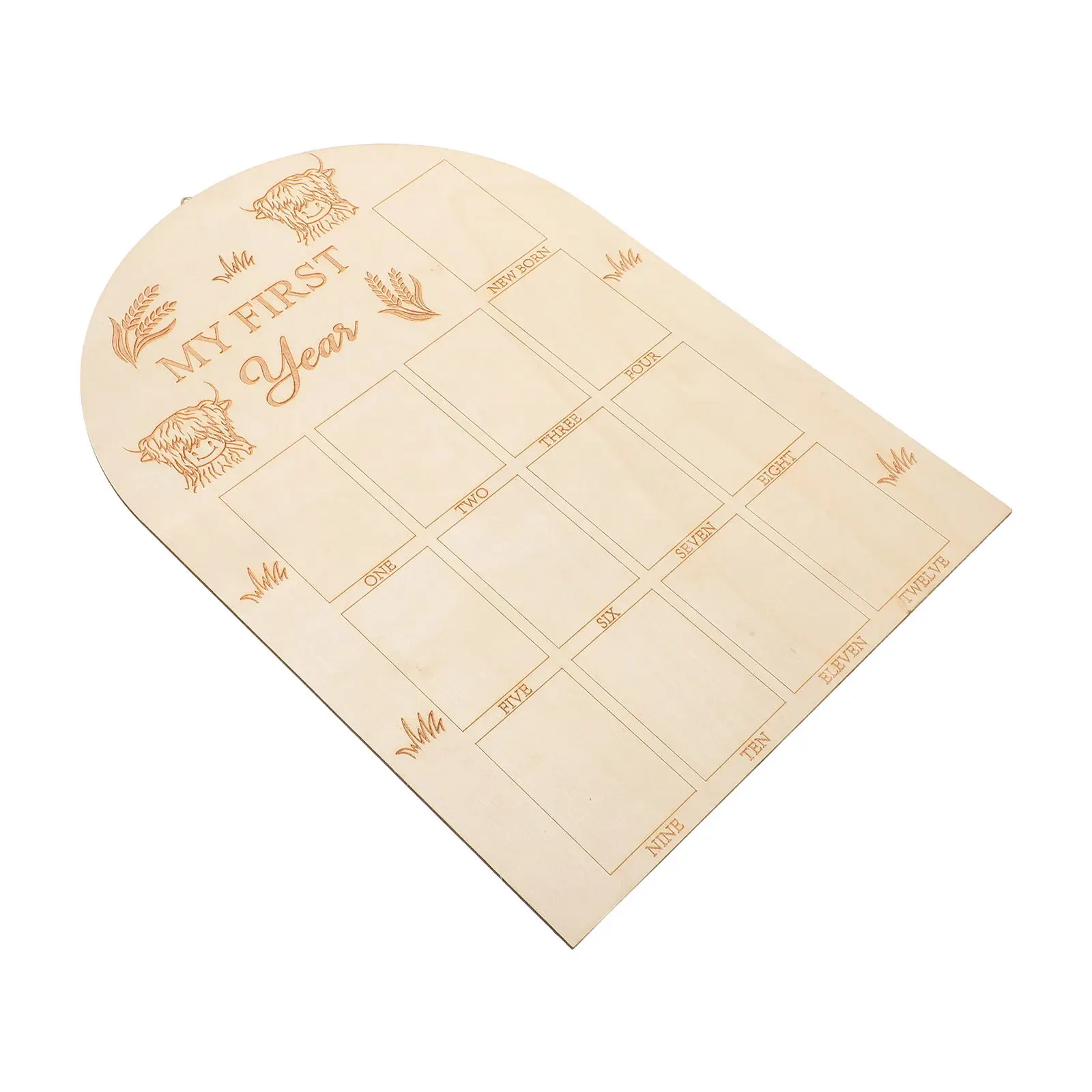 Wooden Baby Monthly Milestone Cards Sign Newborn Photo Prop for Girls Pregnancy Journey First Year Growth Announcement Card Baby