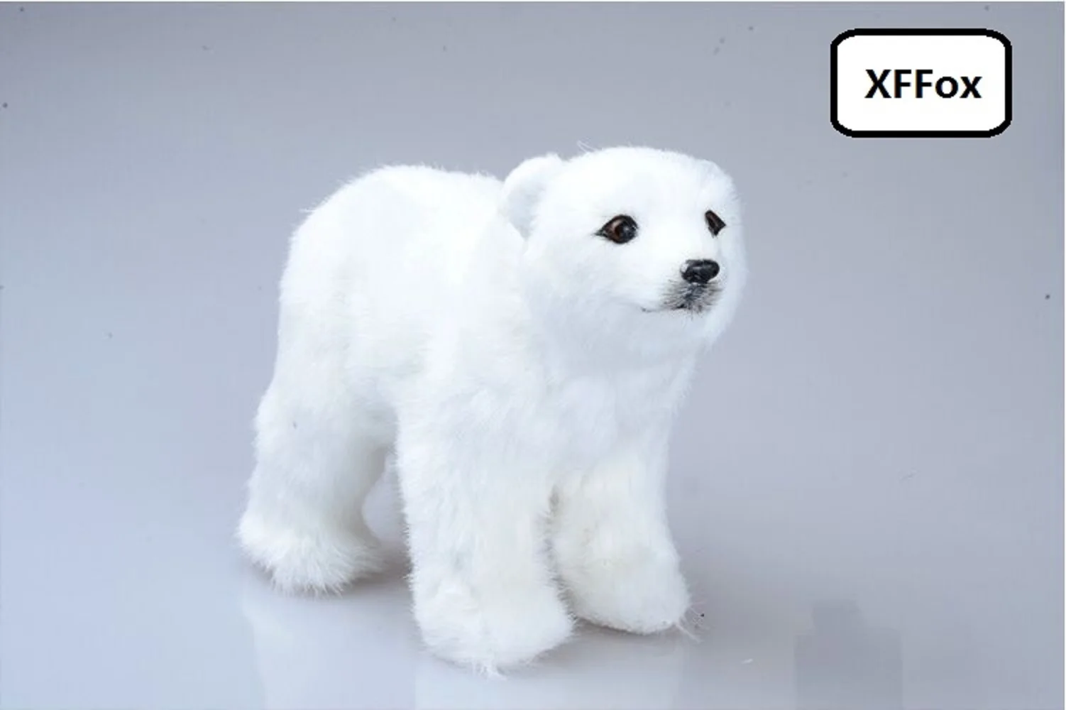 cute simulation polar bear model polyethylene&furs white bear gift about 20x8x14cm xf1933