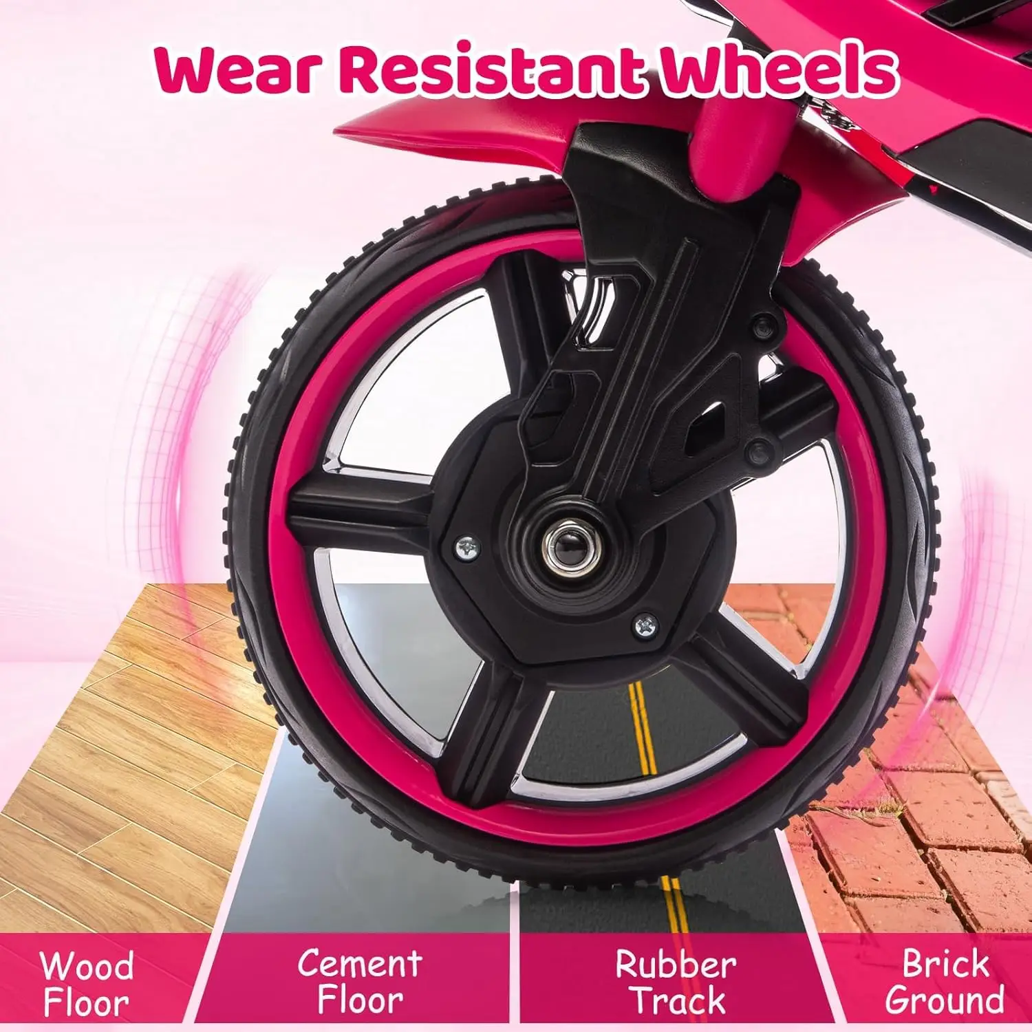 Moto pour enfants 6V, jouet de voiture électrique avec roues d'entraînement, phare de travail, klaxon et musique, pour les tout-petits garçons et filles de 3 à 6 ans