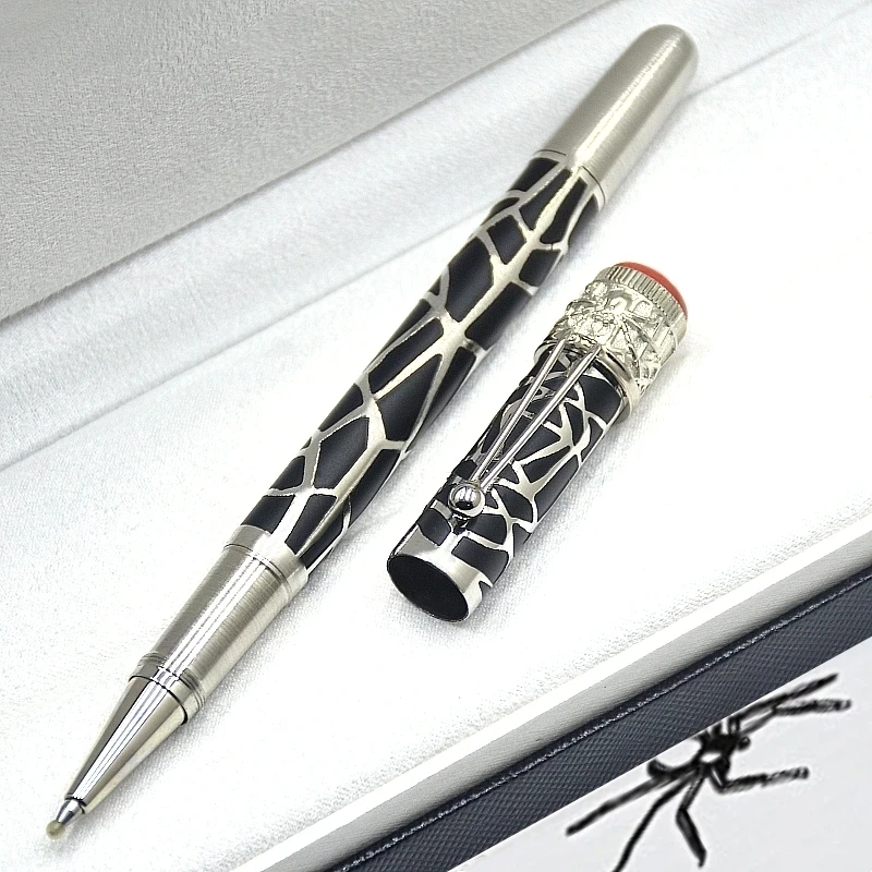 

Special Edition MB Heritage 1912 Rollerball Pen Ballpoint Pen Black & Orange Red Reliefs Office Writing Fountain Pens Spider Cap