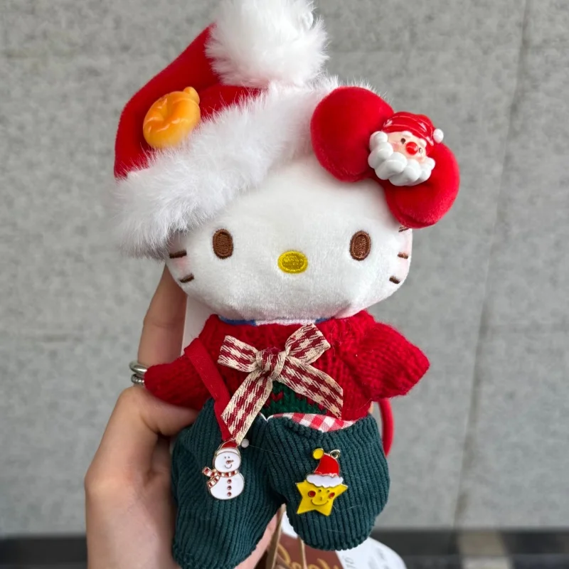 Neue Weihnachts-Hellokitty-Puppe, exquisite warme, bezaubernde Tasche, Schlüsselanhänger, Katze, flauschiges Spielzeug, Sammlerstück, Ornament, das beste Festival-Geschenk