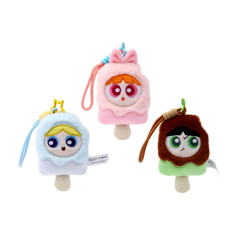 12 cm anime Blossom Bubbles Buttercup Peluche creativo pp Cotone Riempimento Kawaii Doll Portachiavi Ciondolo Decorazione per imballaggio