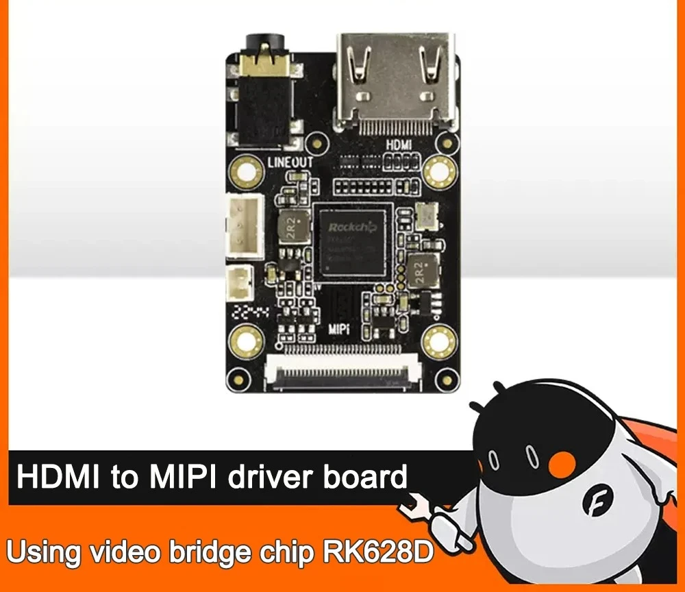 RK628D HDMI to MIPI CSI Adapter Board, 4K Video Signal Conversion, Compatible with youyeetoo R1 Single Board Computer