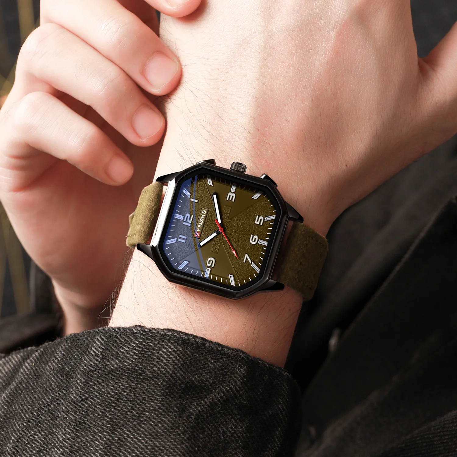 

Casual large dial men's watch quartz watch waterproof men's watch