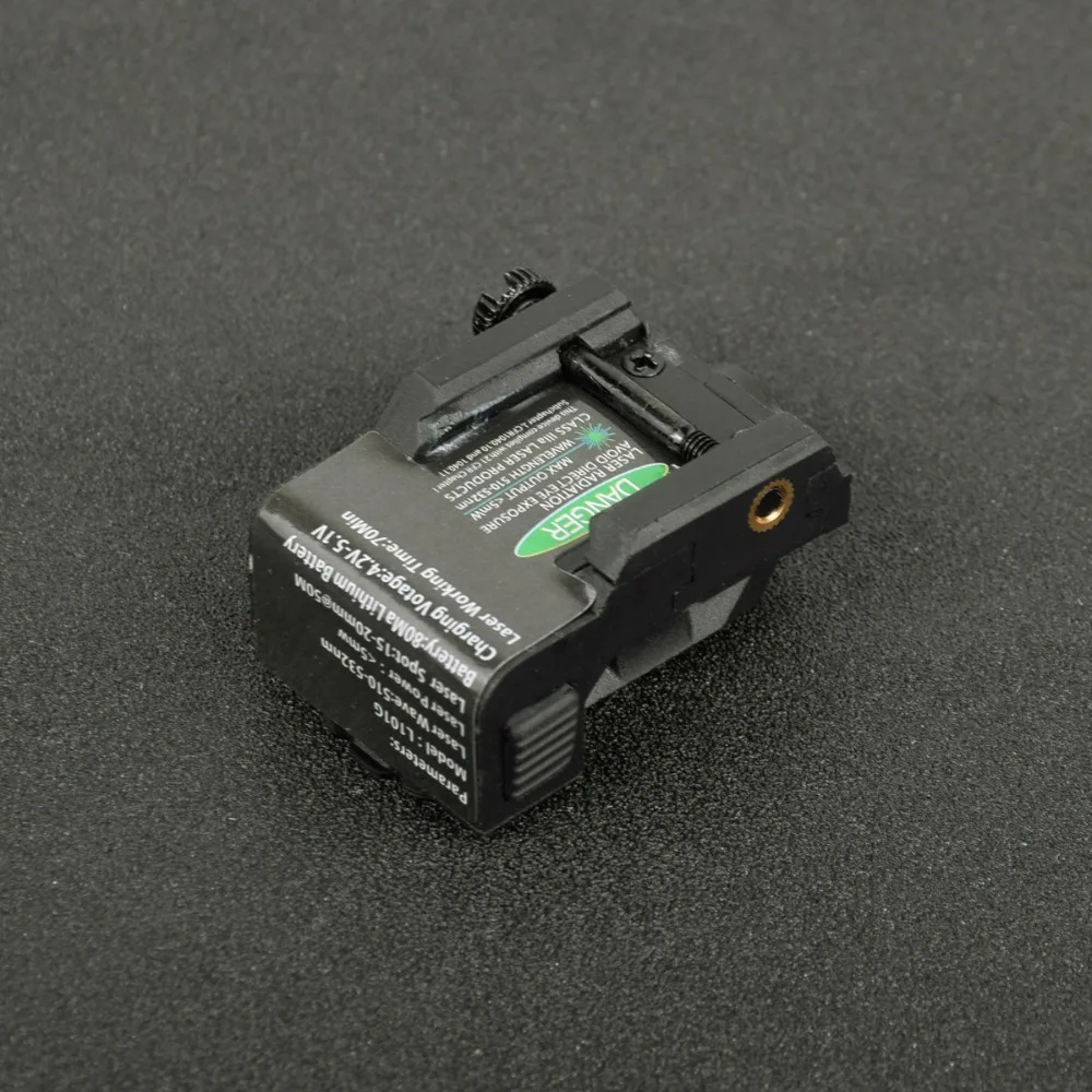 Tactical Military Rechargeable Pistol Mini Green Laser Sight for G17 19 1911 Airsoft Rifle Handgun Fit 20mm Rai Mount