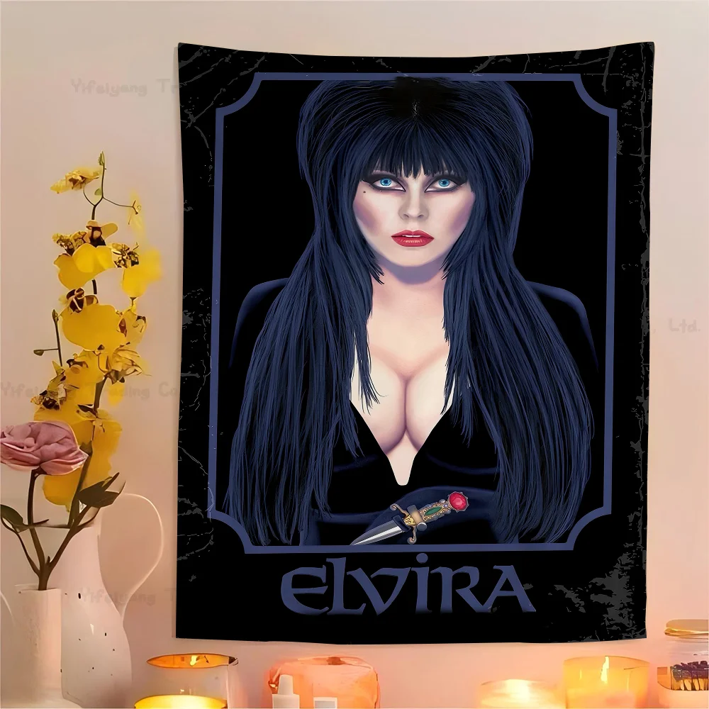 E-Elvira Mistress Of The Dark Colorful Tapestry Wall Hanging Cheap Hippie Wall Hanging Tapestries Mandala Wall Hanging Sheets