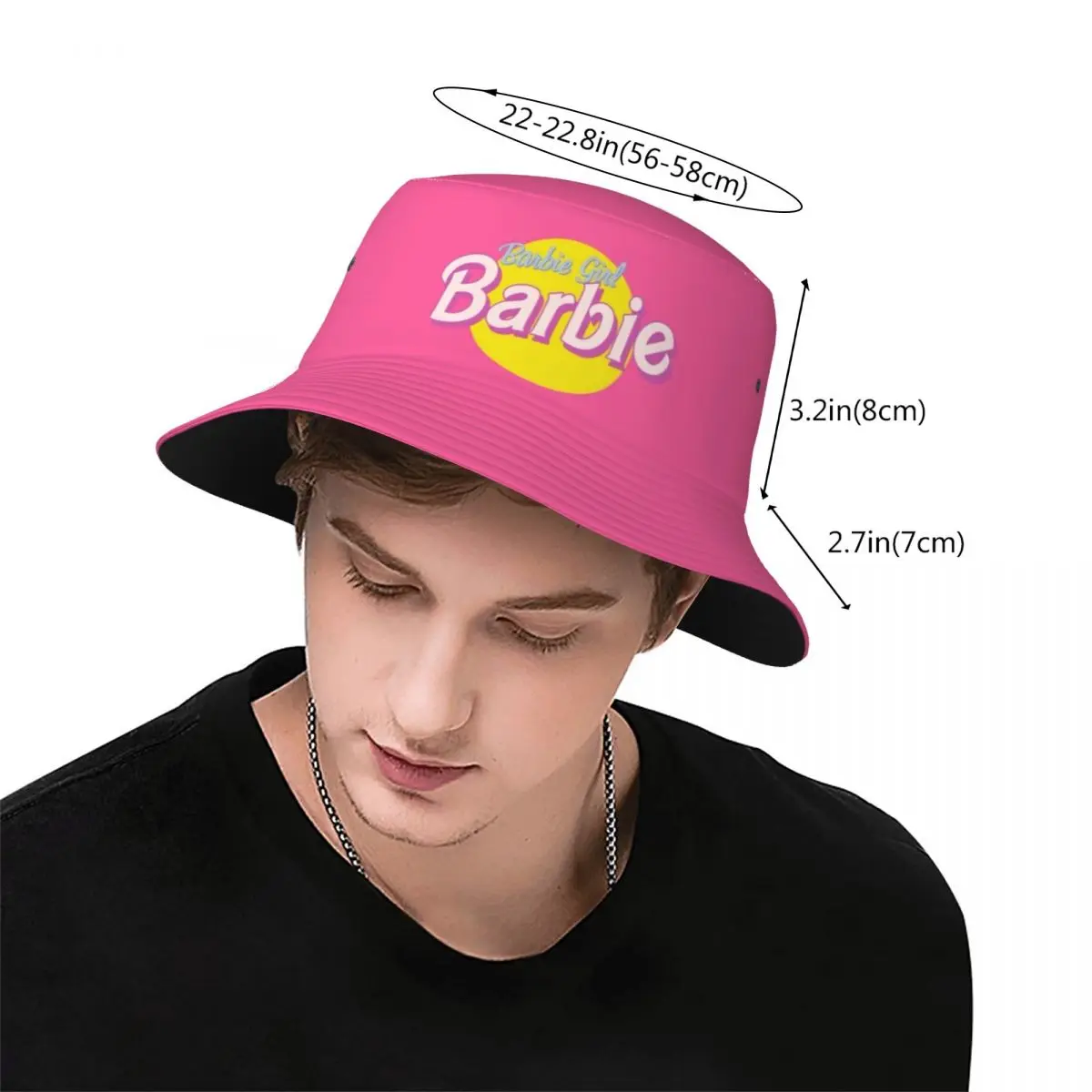 Classic Barbie Bucket Hat for Girl Summer Vocation Bob Hats for Vacation Caps