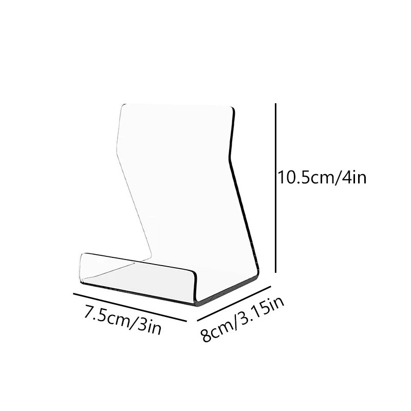 1/2PCS Transparent Display Stand Book For Shelf Desktop Bookshelf Acrylic Clear Storage Office