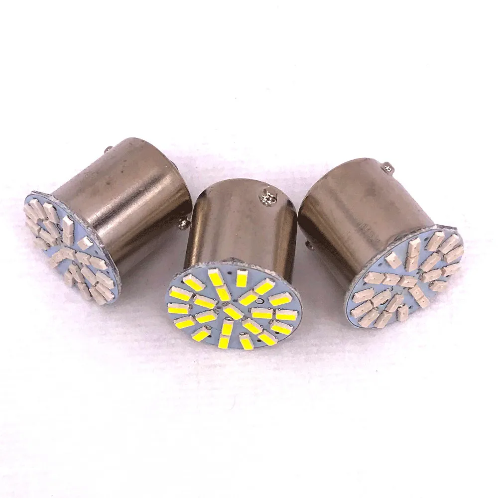 

500 PCS Car LED Bulb Turn Signal Light 1156 Ba15s 1157 BAY15D 3014 22 SMD 7000K Auto Reverse Brake Parking Lamp