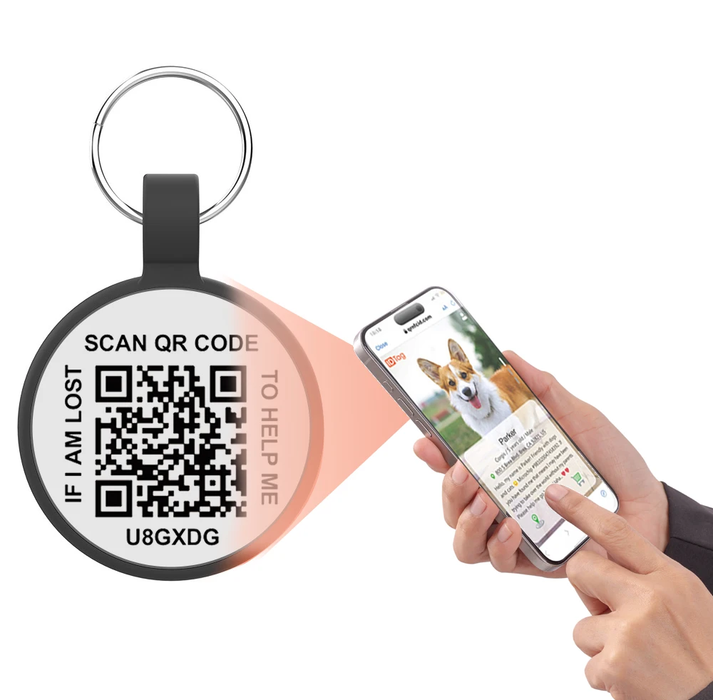 qr code placa nombre perro Dog Accessories QR Dog Tag Pet Tags No Subscription Online Pet Contact, Scan Trace Instant Location