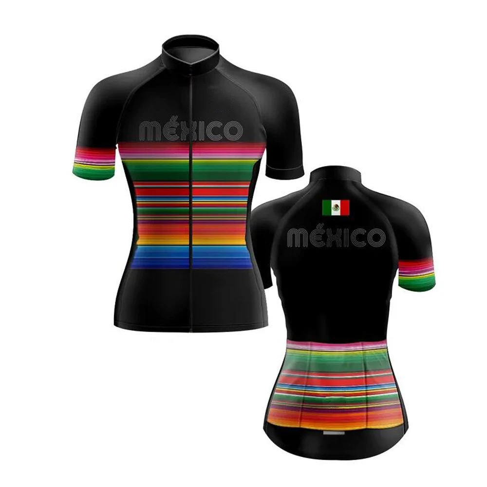 Mexico Style Women Cycling Jersey Breathable Quick-Drying Summer Bike Clothing MTB Road Cycling Gear  Maillot Ciclismo Femenino