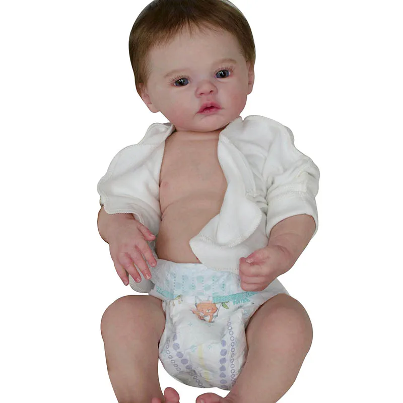 18inch Silicone Reborn Baby Doll Meadow Newborn Baby Size Hand Details Painting 3D Skin with Visible Veins Muñeca Bebe Reborn