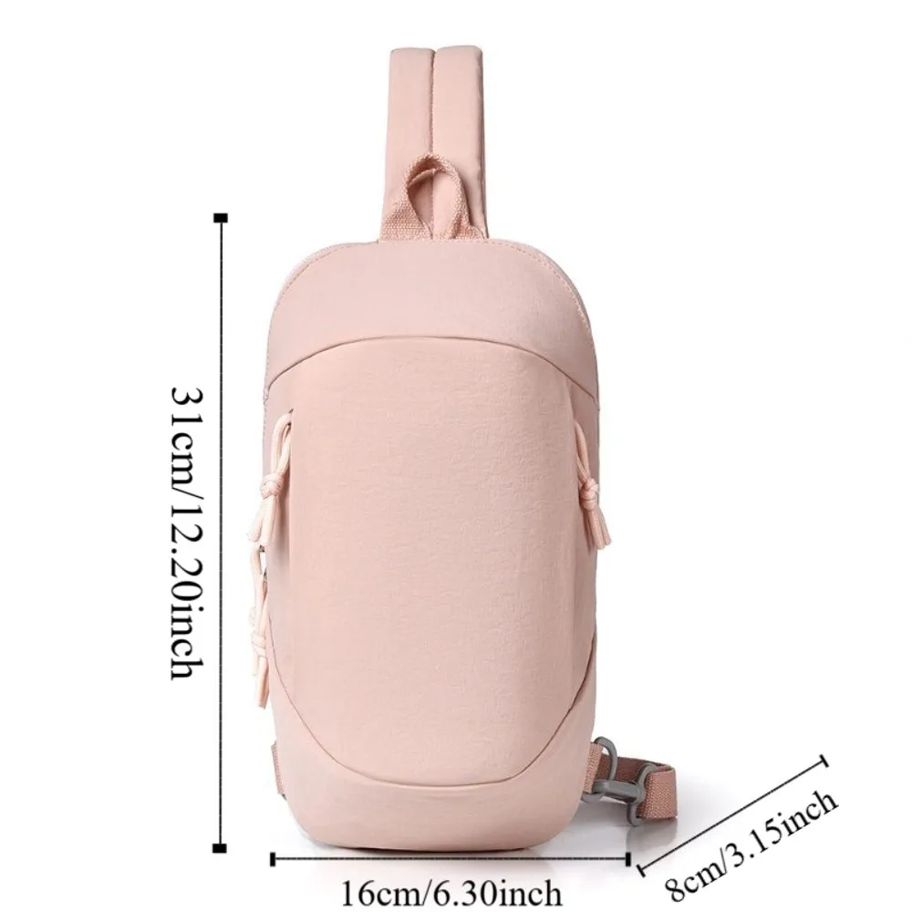 Casual Men's Chest Bag Large Capacity Waterproof Nylon Sling Shoulder Bag Breathable Lightweight Male Crossbody Bag Biking