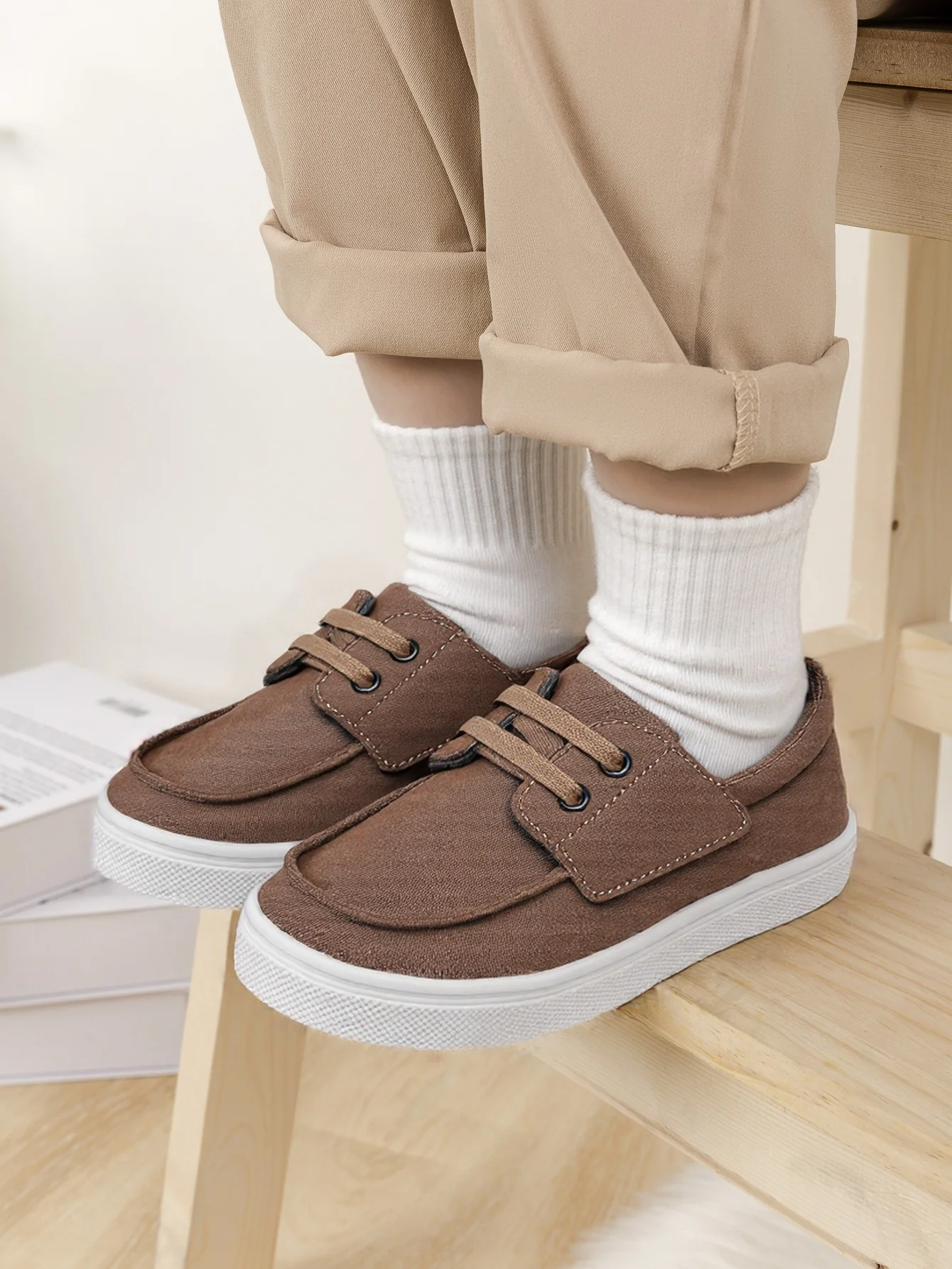 

Boys Casual Slip-On Canvas Sneakers Toddler Little Kid Breathable Comfort Shoes