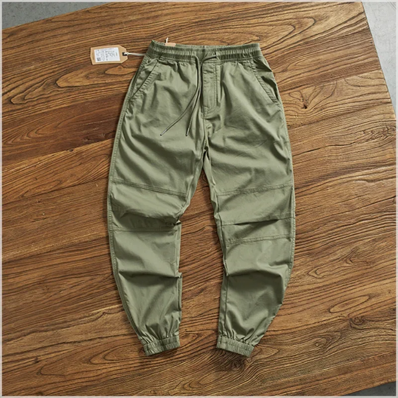 

High elasticity quick drying cargo casual pants men spring and summer simple casual all thin leg pants