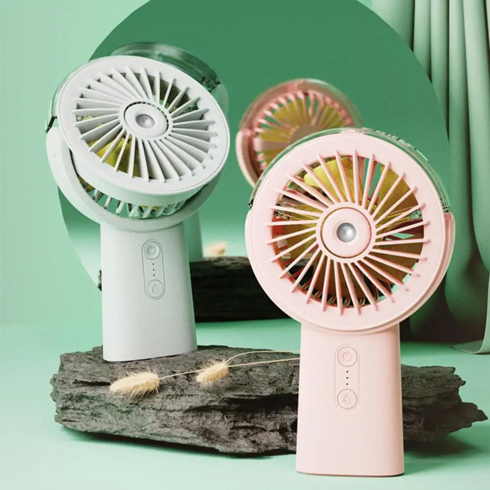 3in1 Handheld Mist Fan Portable Rechargeable Handheld Misting Fan With 3-speed Settings 4000mAh Large Capacity Phone Power Bank