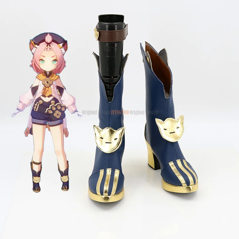 Genshinimpact Diona Anime Characters Shoe Cosplay Shoes Boots Party Costume Prop