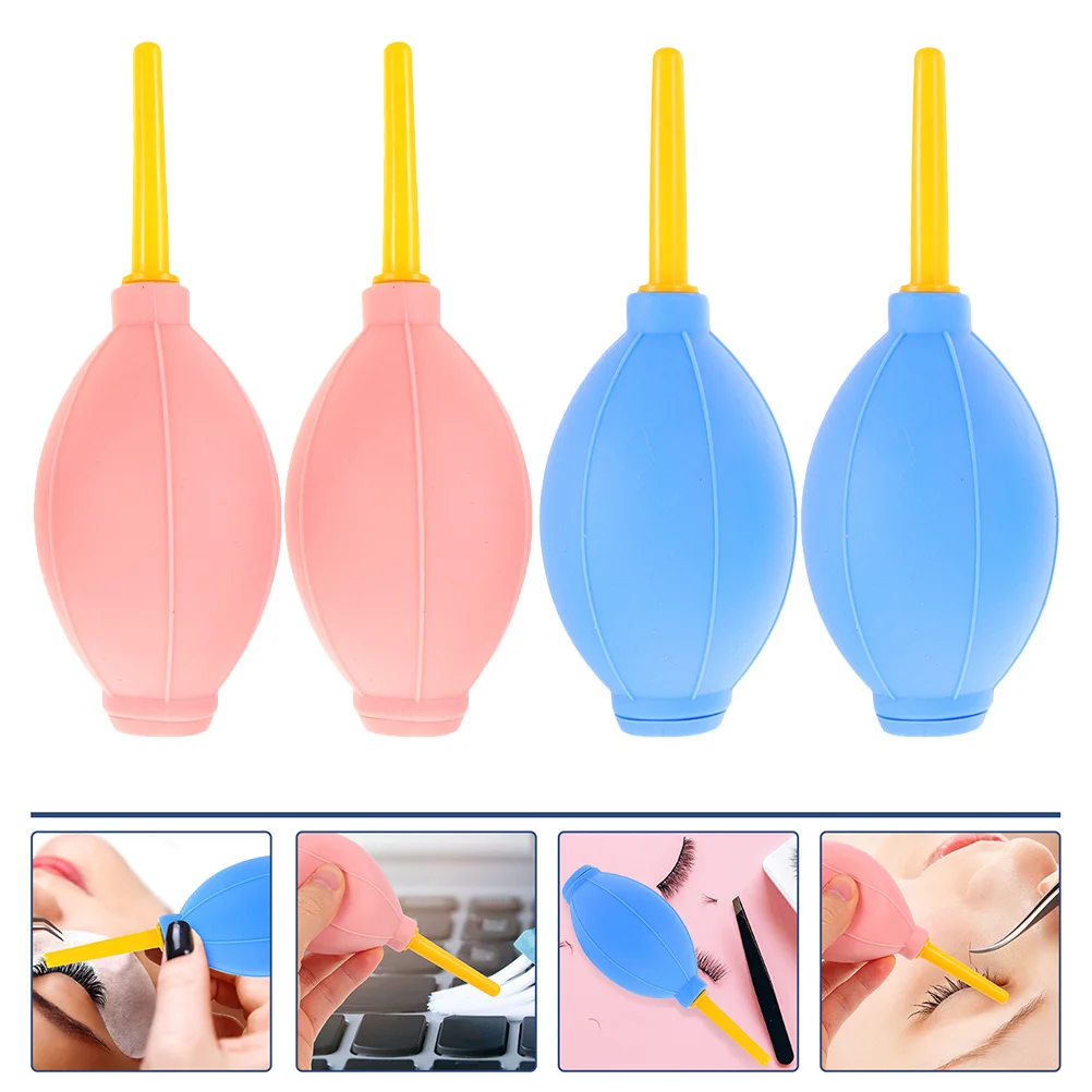 

4Pcs Eyelash Dryer Air Blower for Lash Extensions Silicone Puffer Tool Quick Drying Nonirritating Professional Home Use Blue and