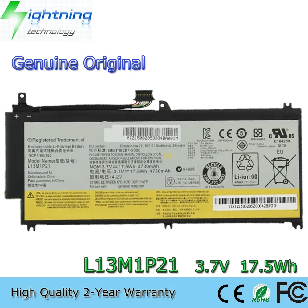 

New Genuine Original L13M1P21 3.7V 17.5Wh Laptop Battery for Lenovo Miix 2 8" Inch Tablet PC L13L1P21