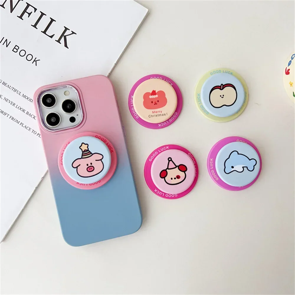 

Korean INS Cute Cartoon Magnetic Holder Grip Tok Griptok Phone Stand Holder Support For IPhone 17 Samsung For Magsafe Kickstand