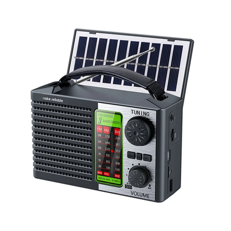 B03B-Portable AM FM SW Radio With Flashlight & BT Speaker Emergency Radio For Outdoor Camping And Emergency