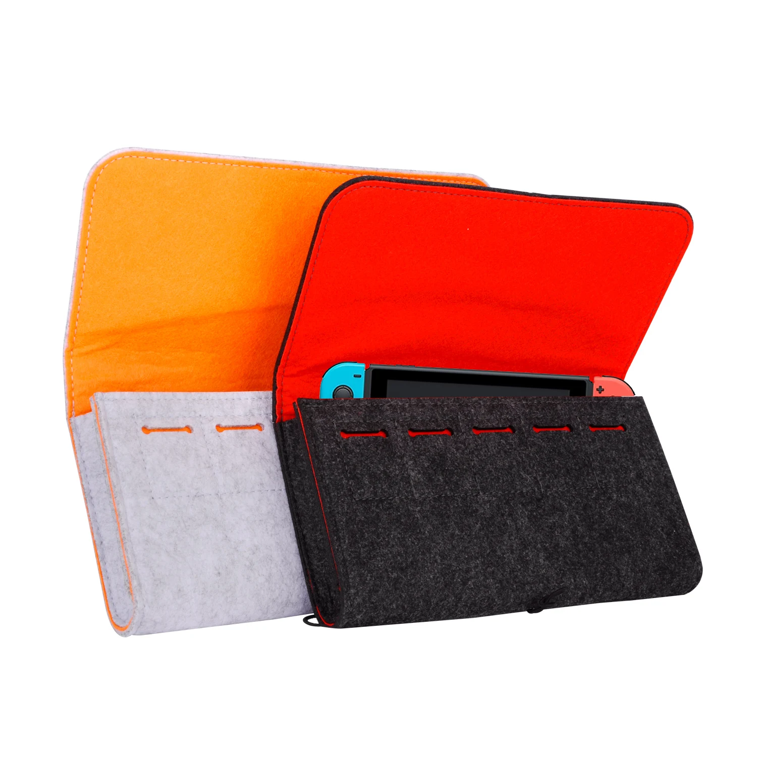 

For Switch Felt Storage Bag Game Console Protective Cover Multifunction Game Card Charging Cable Case