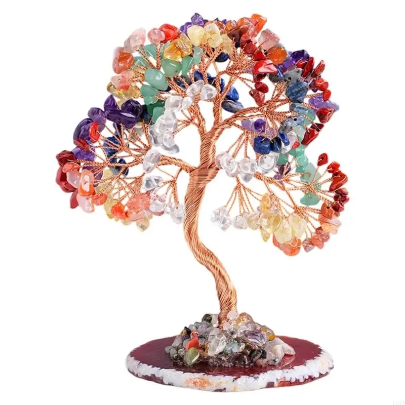 2025 New Crystal Stone Money Tree Sculpture Tree Tree يعزز الحظ والازدهار