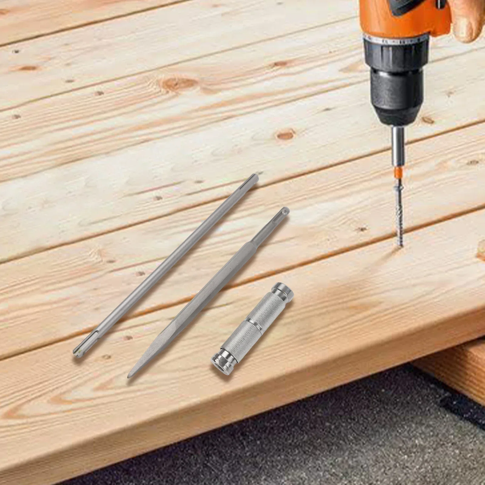 

Удлинитель для перфоратора для строительных работ, 26*1 см, 9.6*2.1 см, быстросъемная конструкция