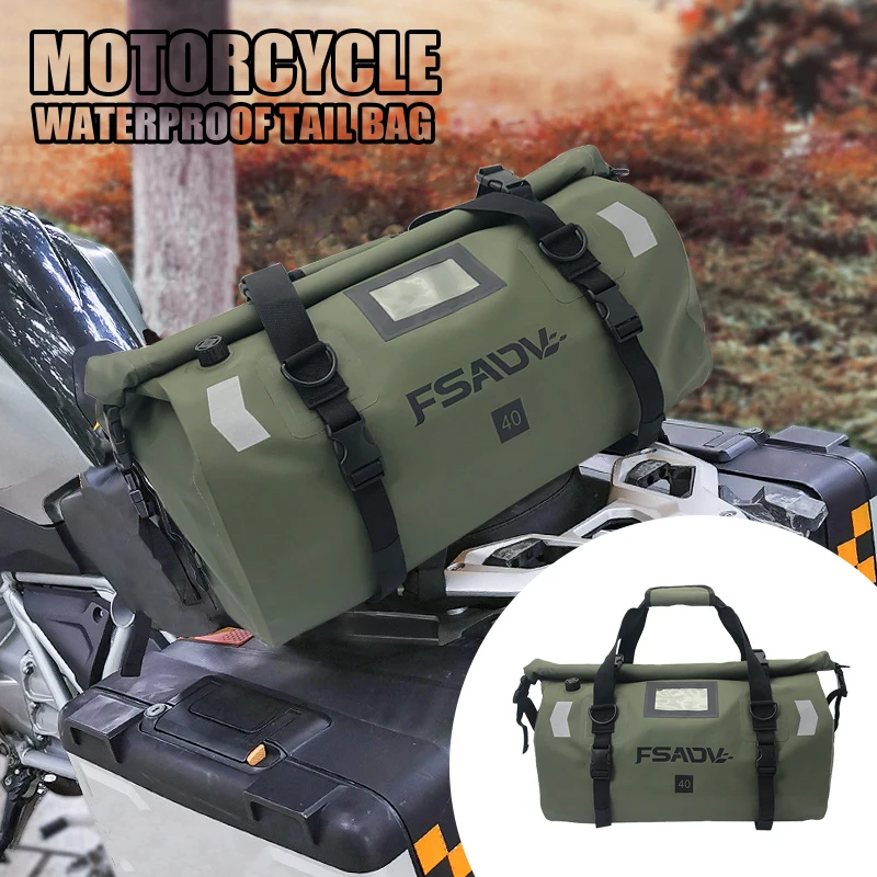 

40L/66L Waterproof Large Capacity Storage Bag Motorcycle Outdoor Travel Luggage Motorbike Backpack Seat Bag Motor Rear Seat Bag