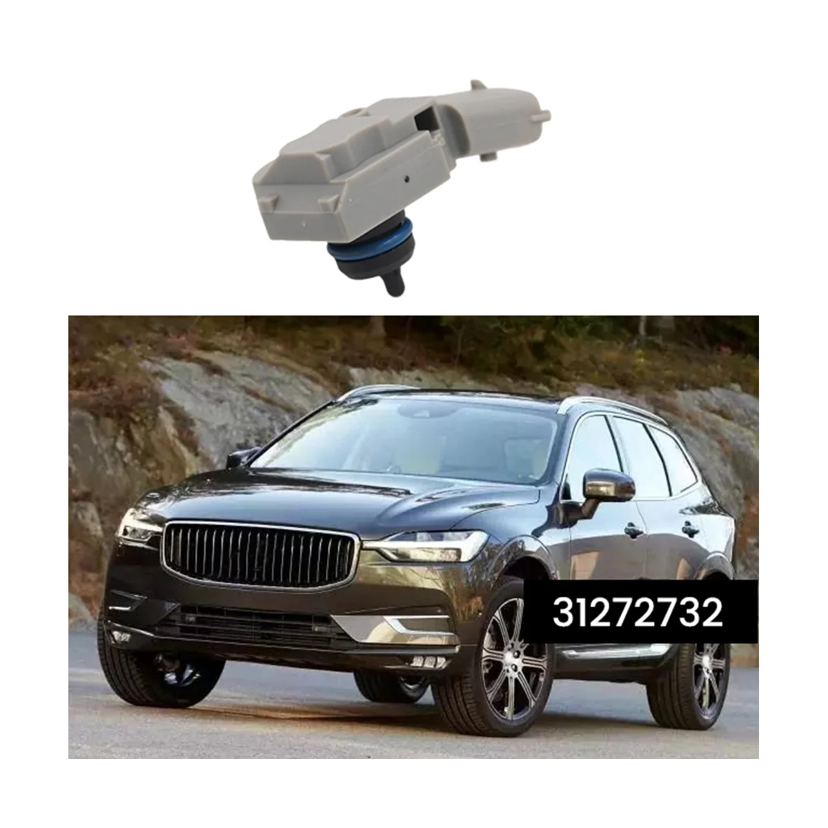 31272732 Fuel Pressure Sensor Intake Pressure Sensor Automobile for Volvo XC60 XC70 XC90 V50 V70 S80 S60