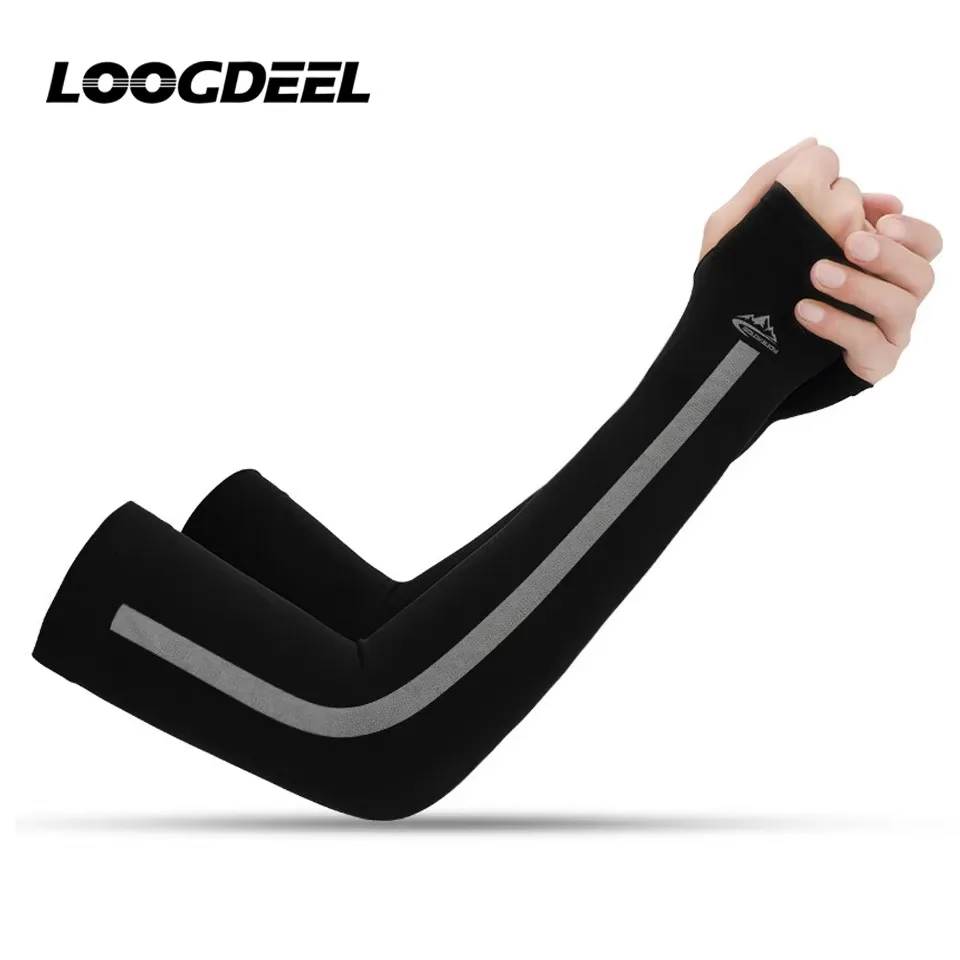 LOOGDEEL Summer Cooling Cycling Outdoor Sports Arm Sleeve Compression Running UV Protection Hiking Sunscreen Ice Sleeve Unisex