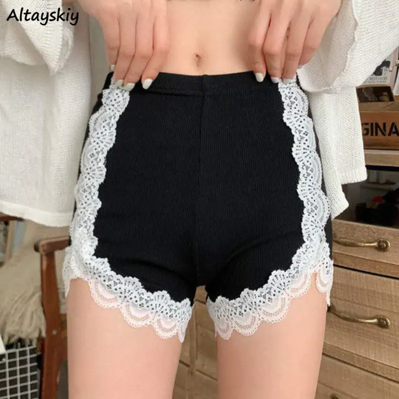 

Lace Leggings Women Summer Hotsweet All-match Cozy Breathable Streetwear Thin Elasticity Popular Ins Young Ladies Casual Fashion