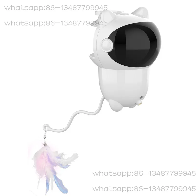 

Multifunctional Clip Intelligent Infrared Cat Teaser 360 ° Laser Removable Feather Stripe Cat Toy