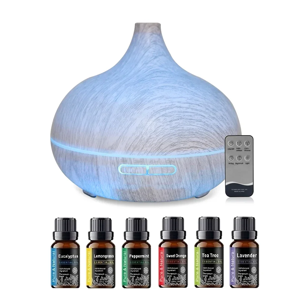 

Диффузор эфирного масла Soundwave Tech, 550 мл, автоматическое отключение, 7 светодиодных цветов с дистанционным увлажнителем холодного тумана для дома и офиса