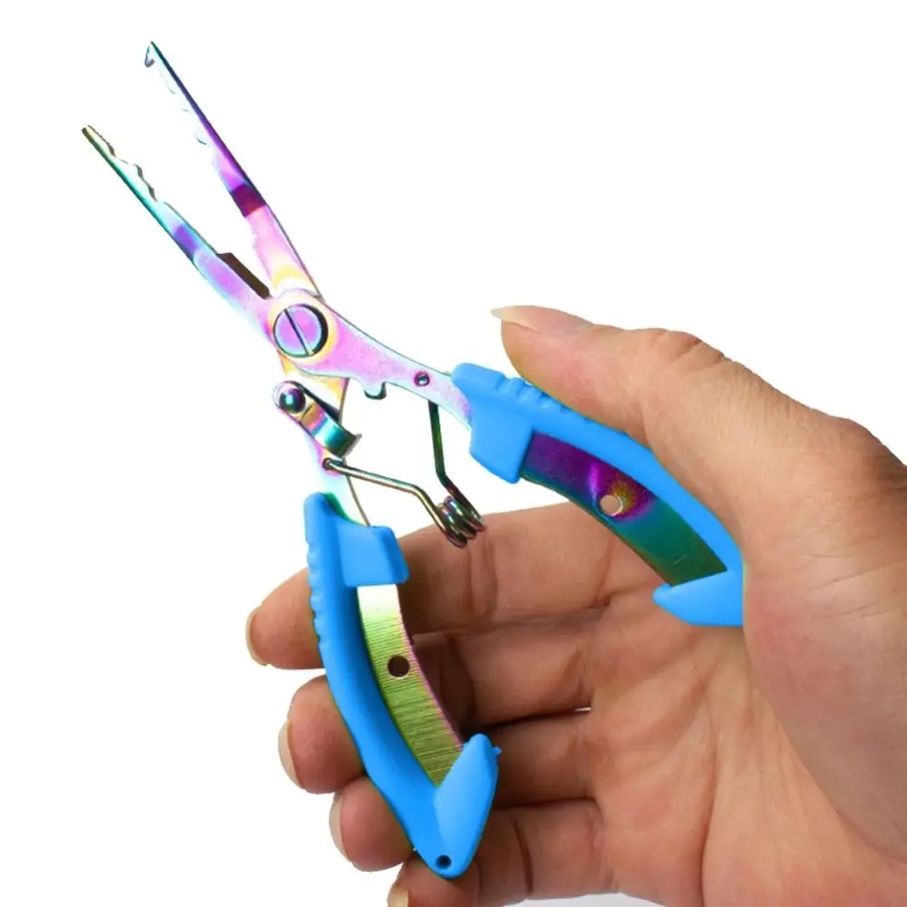 

Stainless Steel Fishing Pliers Anti-slip Line Cut Fish Mouth Pliers Hook Curved Mouth Electroplating Fishing Tied Hooks Pliers