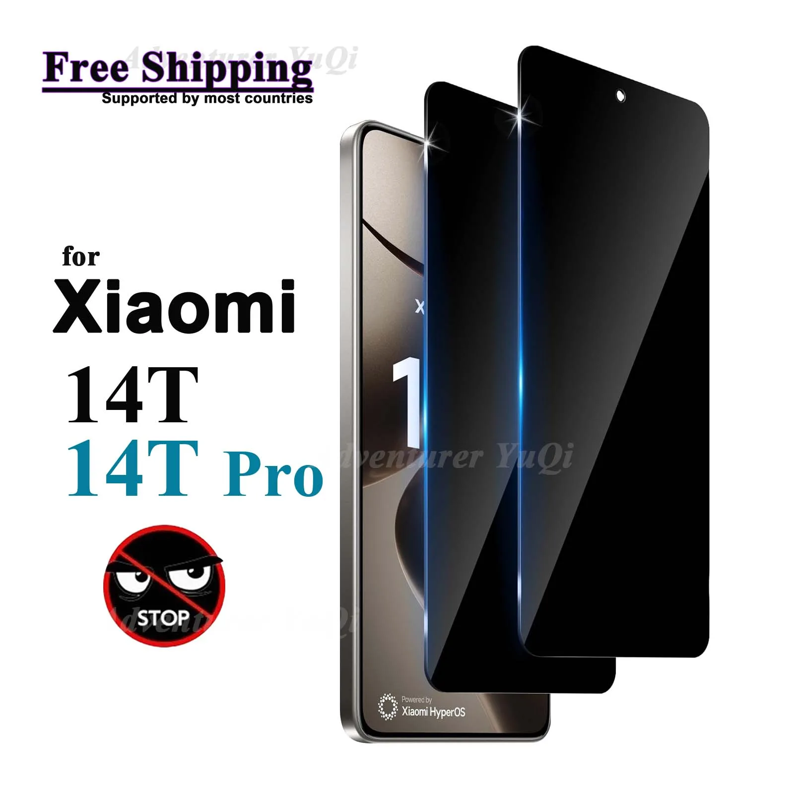 

Anti Spy Screen Protector For Xiaomi 14T Pro, Tempered Glass Privacy Peep Scratch 9H Case Friendly High Aluminum Sensitive Touch