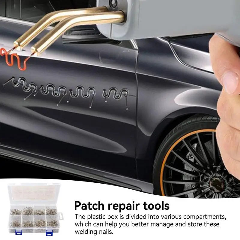 Car bumper plastic repair welding nails Welder Hot Staples Hot Staples for Welding Car Pre-Cut Nail Feet for Vehicle Maintenance